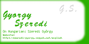 gyorgy szeredi business card