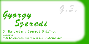 gyorgy szeredi business card